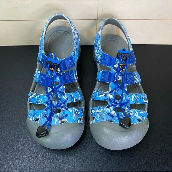 Keen Newport Foamies Waterproof Sandals Kid's Youth Size 4 Shoes Blue Grey - Picture 7 of 11